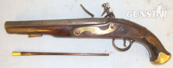 Segray English Flintlock Holster Pistol. .22 Muzzleloader