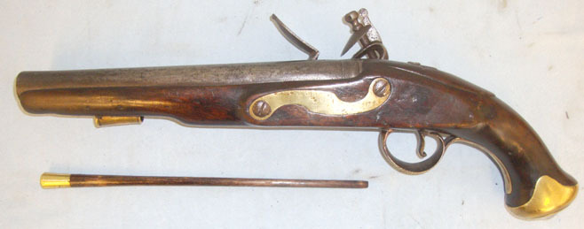 Segray English Flintlock Holster Pistol. .22 Muzzleloader