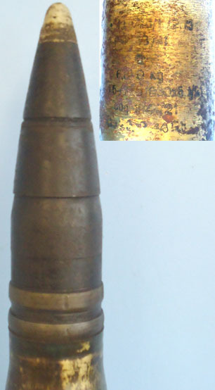  INERT DEACTIVATED. Rare Unfired German WW2 1944 Dated 8.8cm (88 x 822R) (APCBCHE INERT DEACTIVATED. Rare Unfired German WW2 1944 Dated 8.8cm (88 x 822R) (APCBCHE Antique & Militaria