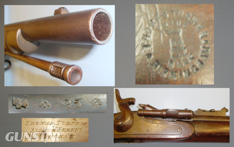 T. Turner & Sons Snider Calibre 3 Band Rifle Retailed By Thomas Turner, Birmingham Single Shot .58 Cal Muzzleloader / Minie Ball Rifle