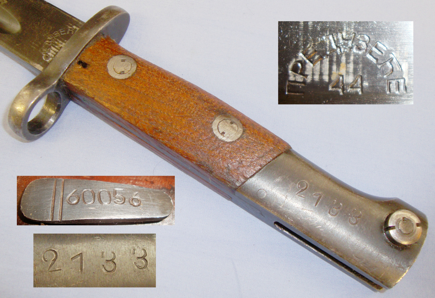 WWII Dated Turkish M1935 Bayonet Scabbard and Leather Frog. 20821:12. Bayonet