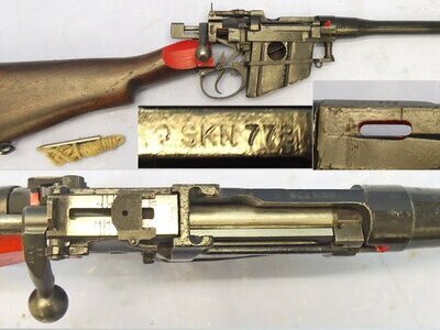 1948-1950, British War Dept Factory Sectioned Cut-Away Lee Enfield No4 Mk1 .303 Calibre, SKN 778 Armourer’s Instructional Rifle Action, Shoulder Stock & Part Barrel. **2012 UK DEACTIVATION CERTIFICATED**. - 23177 1948-1950, British War Dept Factory Sectioned Cut-Away Lee Enfield No4 Mk1 .303 Calibre, SKN 778 Armourer’s Instructional Rifle Action, Shoulder Stock & Part Barrel. **2012 UK DEACTIVATION CERTIFICATED**. - 23177 Various  Rifle