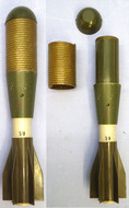 INERT DEACTIVATED. British, Early Pattern, 40MM High Explosive Fragmentatioon Rifle Grenade. - O 2057 INERT DEACTIVATED. British, Early Pattern, 40MM High Explosive Fragmentatioon Rifle Grenade. - O 2057  Other