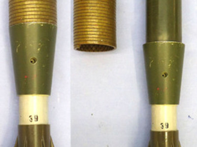 INERT DEACTIVATED. British, Early Pattern, 40MM High Explosive Fragmentatioon Rifle Grenade. - O 2057 INERT DEACTIVATED. British, Early Pattern, 40MM High Explosive Fragmentatioon Rifle Grenade. - O 2057  Other