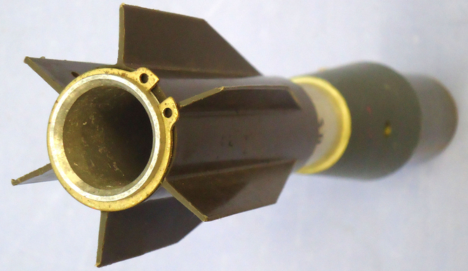 {CATEGORY} - INERT DEACTIVATED. British, Early Pattern, 40MM High Explosive Fragmentatioon Rifle Grenade. - O 2057 INERT DEACTIVATED. British, Early Pattern, 40MM High Explosive Fragmentatioon Rifle Grenade. - O 2057  Other Ammunition