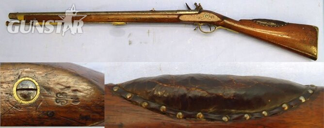 H. Nock Extremely Rare, Original, Quality, British, Henry Nock, Number 2 on the Breech, Screwless Lock Volunteer .65 inch Baker Rifle. Sn 21851:2 Muzzleloader .65 Cal Muzzleloader Rifle