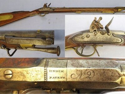 H. Nock Extremely Rare, Original, Quality, British, Henry Nock, Number 2 on the Breech, Screwless Lock Volunteer .65 inch Baker Rifle. Sn 21851:2 Muzzleloader .65 Cal Muzzleloader Rifle