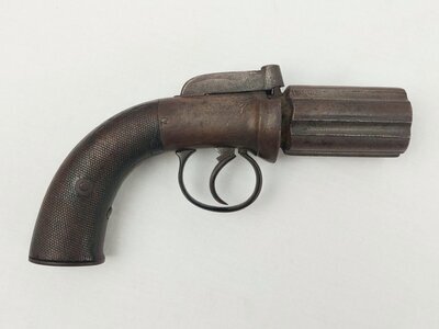 c1850 Pepperbox Over Hammer Revolver Pepperbox Obsolete Revolver