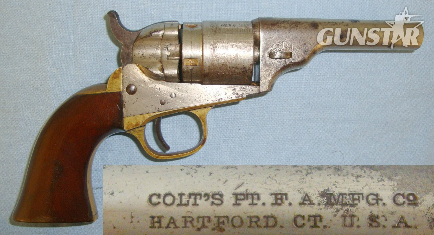 MINT BORE**American Civil War Era, 1862 (Early Production) Factory Nickel Plated Colt Model 1861 Navy Single Action  6 Shot Revolver Factory, 3 ½” Re-Barrelled & Converted To Side Port Loading .38 Rim Fire Obsolete Calibre. Sn 20709:15 .38 Revolver in 