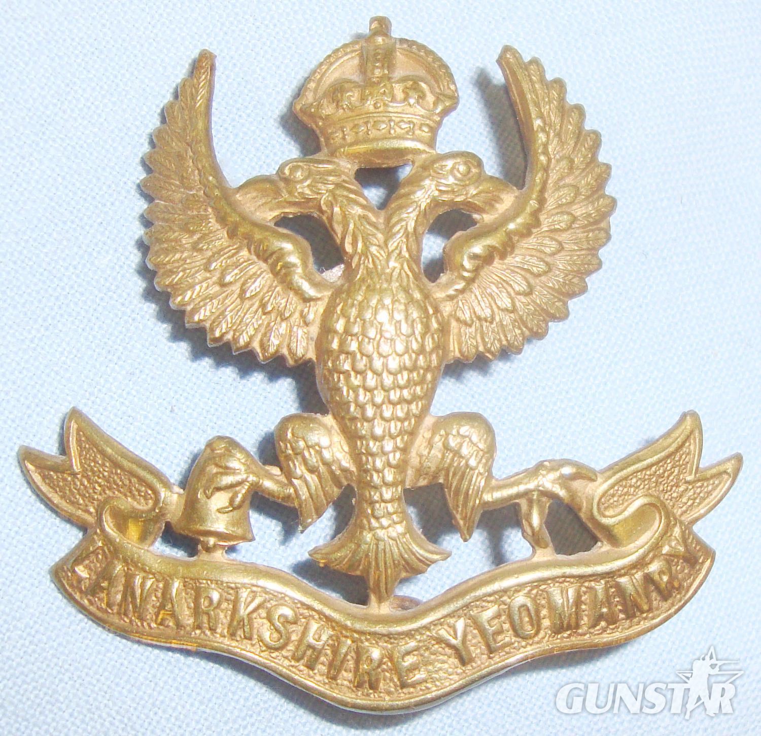 Cap Badge of the Lanarkshire Yeomanry. BA 439. Cap Badge of the Lanarkshire Yeomanry. BA 439. Antique & Militaria in 