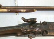 QUALITY** American Civil War Era Double Barrelled .44” Patched Ball Calibre Muzzle Loading Kentucky Plains Rifle By Nelson Delany Pennsylvania With Fine Cast Steel Barrels & German Silver Fittings. Sn 12466 double rifle Double Rifle .44 Rifle