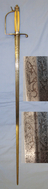 British 1786 Pattern Spadroon Infantry Officer’s Sword With Etched Blade & Antique Ivory Hilt. Sword
