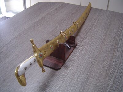 Turkish Sabre highly decorated with stones etc., Sword