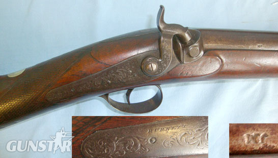  William Burnett 9 Bore Percussion Muzzle Loading Wildfowling Bank Gun With Walnut Stock & Ramrod Muzzleloader Obsolete