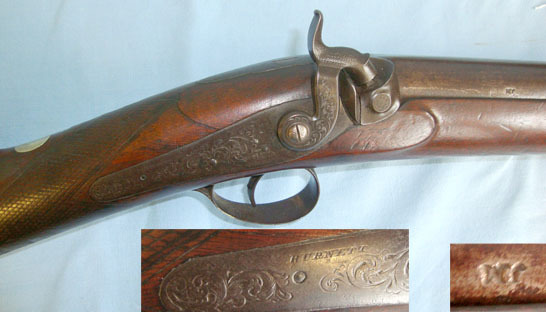  William Burnett 9 Bore Percussion Muzzle Loading Wildfowling Bank Gun With Walnut Stock & Ramrod Muzzleloader Obsolete