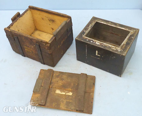 Original Rare Korean War Era, (April 1953 Dated) Royal Navy, Empty Wooden Ammuni Wooden Ammunition Box With Metal Liner Originally containing 360 Rounds Of .303  Antique & Militaria