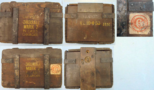  Original Rare Korean War Era, (April 1953 Dated) Royal Navy, Empty Wooden Ammuni Wooden Ammunition Box With Metal Liner Originally containing 360 Rounds Of .303  Antique & Militaria