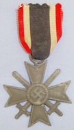 1939 Nazi 2nd Class War Merit Cross and Ribbon. N 122. 1939 Nazi 2nd Class War Merit Cross and Ribbon. N 122. Antique & Militaria