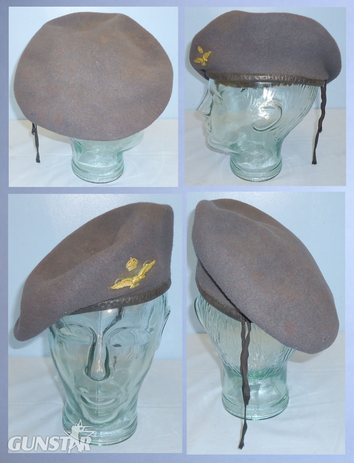 Original WWII 1943 Dated Royal Air Force Officers Beret. 22441:30. Original WWII 1943 Dated Royal Air Force Officers Beret. 22441:30.  Antique & Militaria