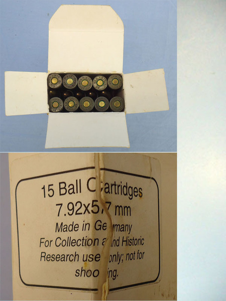 DEACTIVATED INERT. Unfired WW2 Original 1940 Dated German 15 Round \"Patronen s.S.\", 198gr 7.92x57 Ball Ammunition Service Pack. Sn - 19920:5 DEACTIVATED INERT. Unfired WW2 Original 1940 Dated German 15 Round \"Patronen s.S.\", 198gr 7.92x57 Ball Ammunition Service Pack. Sn - 19920:5  Other Ammunition
