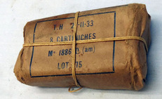 DEACTIVATED INERT. French 8mm (8x50R) Lebel Rifle 8 Round Service Pack Of In Pap DEACTIVATED INERT. French 8mm (8x50R) Lebel Rifle 8 Round Service Pack Of In Pap Antique & Militaria
