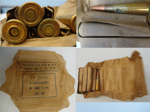  DEACTIVATED INERT. French 8mm (8x50R) Lebel Rifle 8 Round Service Pack Of In Pap DEACTIVATED INERT. French 8mm (8x50R) Lebel Rifle 8 Round Service Pack Of In Pap Antique & Militaria
