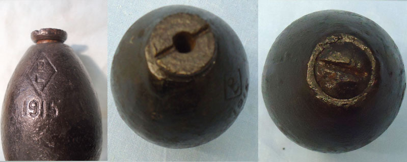 INERT DEACTIVATED. Rare British WW1, 1915 Dated No 16 Hand Grenade. Sn - 19322 INERT DEACTIVATED. Rare British WW1, 1915 Dated No 16 Hand Grenade. Sn - 19322  Other Ammunition