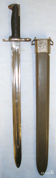 WW2 US Army UFH (Union Fork and Hoe Company) M1942 Bayonet & M3 Scabbard For The M1 Garand Rifle Bayonet in 