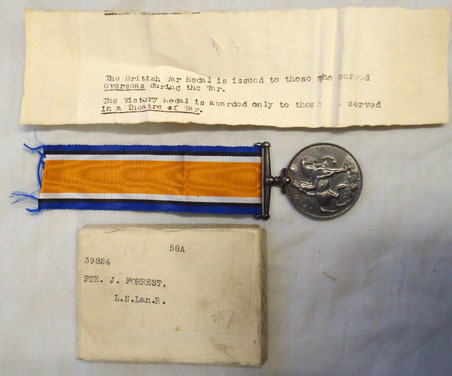 British War Medal To Private James Forrest 39824 Of The Loyal North Lancashire R British War Medal To Private James Forrest 39824 Of The Loyal North Lancashire R Other Accessory