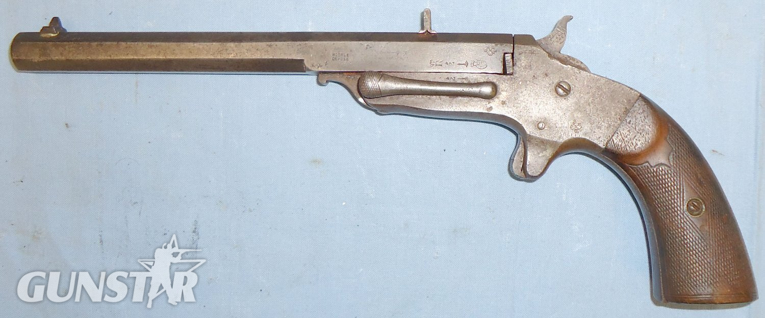 19th Century Belgian Octagonal Single Shot Break Barrel .22 Pistol. D 1493. **EARLY 2005 DEACTIVATION CERTIFICATE** 19th Century Belgian Octagonal Single Shot Break Barrel .22 Pistol. D 1493. **EARLY 2005 DEACTIVATION CERTIFICATE**  .22 Single Shot in 