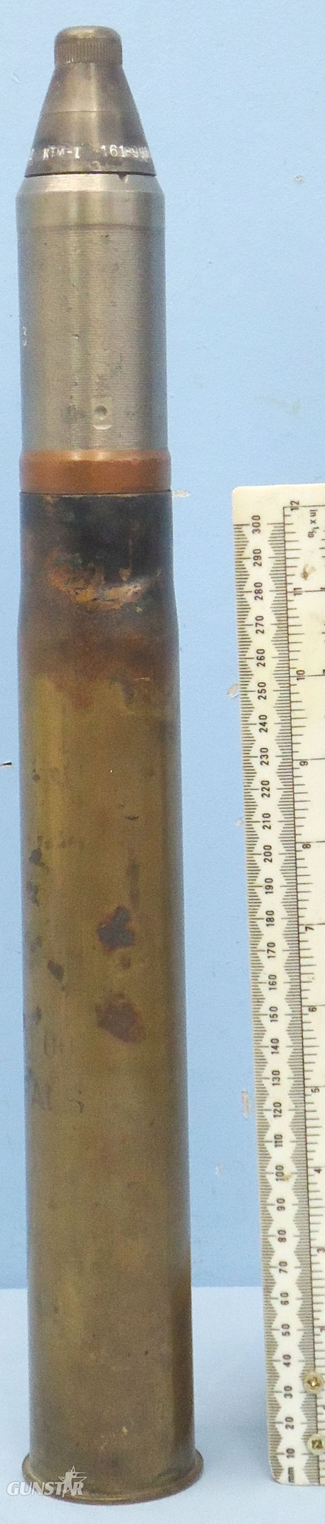 INERT DEACTIVATED. Russian, WW2, 1941 Dated, 45mm (45x310R), Anti Tank Gun Fragmentation High Explosive (H.E) Round. - O 2226 INERT DEACTIVATED. Russian, WW2, 1941 Dated, 45mm (45x310R), Anti Tank Gun Fragmentation High Explosive (H.E) Round. - O 2226  Other Ammunition - {CATEGORY} in 