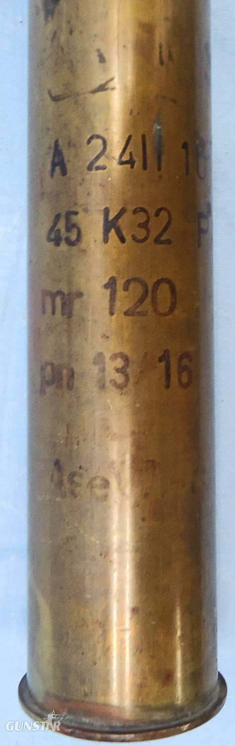 INERT DEACTIVATED. Russian, WW2, 1941 Dated, 45mm (45x310R), Anti Tank Gun Fragmentation High Explosive (H.E) Round. - O 2226 INERT DEACTIVATED. Russian, WW2, 1941 Dated, 45mm (45x310R), Anti Tank Gun Fragmentation High Explosive (H.E) Round. - O 2226  Other Ammunition 