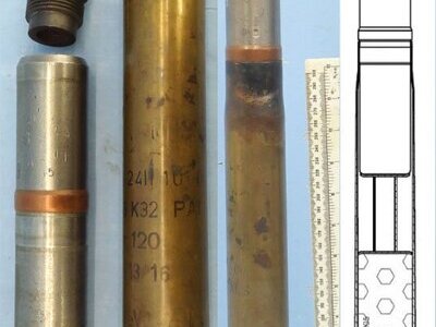 INERT DEACTIVATED. Russian, WW2, 1941 Dated, 45mm (45x310R), Anti Tank Gun Fragmentation High Explosive (H.E) Round. - O 2226 INERT DEACTIVATED. Russian, WW2, 1941 Dated, 45mm (45x310R), Anti Tank Gun Fragmentation High Explosive (H.E) Round. - O 2226  Other Ammunition
