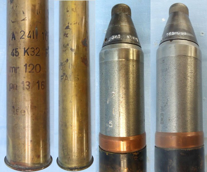  INERT DEACTIVATED. Russian, WW2, 1941 Dated, 45mm (45x310R), Anti Tank Gun Fragmentation High Explosive (H.E) Round. - O 2226 INERT DEACTIVATED. Russian, WW2, 1941 Dated, 45mm (45x310R), Anti Tank Gun Fragmentation High Explosive (H.E) Round. - O 2226  Other Ammunition