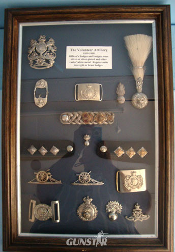 Volunteer Artillery' Badges And Insignia 1859-1908. A large frame of. 'Volunteer Artillery' Badges And Insignia 1859-1908.  Other Accessory in 
