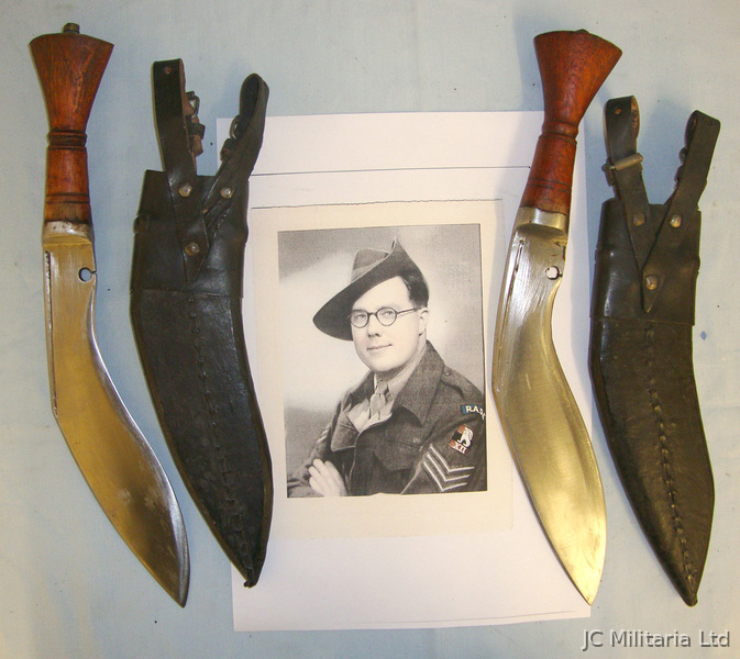 **WW2 BURMA BRING BACK**Pair Of Kukris With Scabbards & Frogs Direct From Family Knive in 