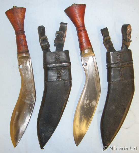 **WW2 BURMA BRING BACK**Pair Of Kukris With Scabbards & Frogs Direct From Family Knive