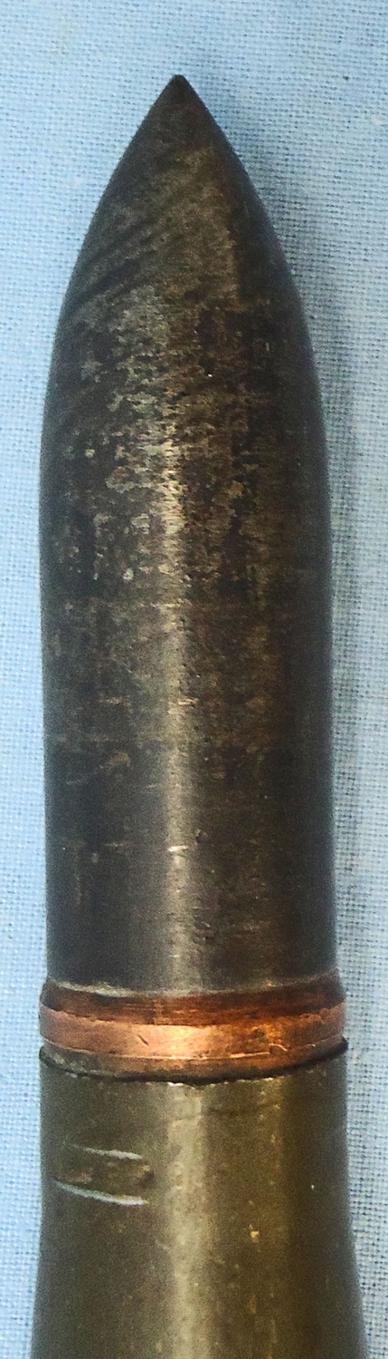  Breda DEACTIVATED INERT. WW2, 1943 Dated, Unfired Italian 20mm Breda 35 and Scotti gun (20x138B) Armour Piercing (AP) Round. - O 1948  Other Ammunition