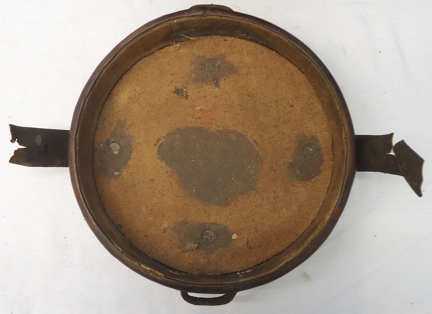 {CATEGORY} - British, WW1 Era, Royal Navy, Leather Number 46 Clarkson Case Charge Carrier for the 8 Inch Guns & Lid. - O 2268 British, WW1 Era, Royal Navy, Leather Number 46 Clarkson Case Charge Carrier for the 8 Inch Guns & Lid. - O 2268  Other Ammunition in 