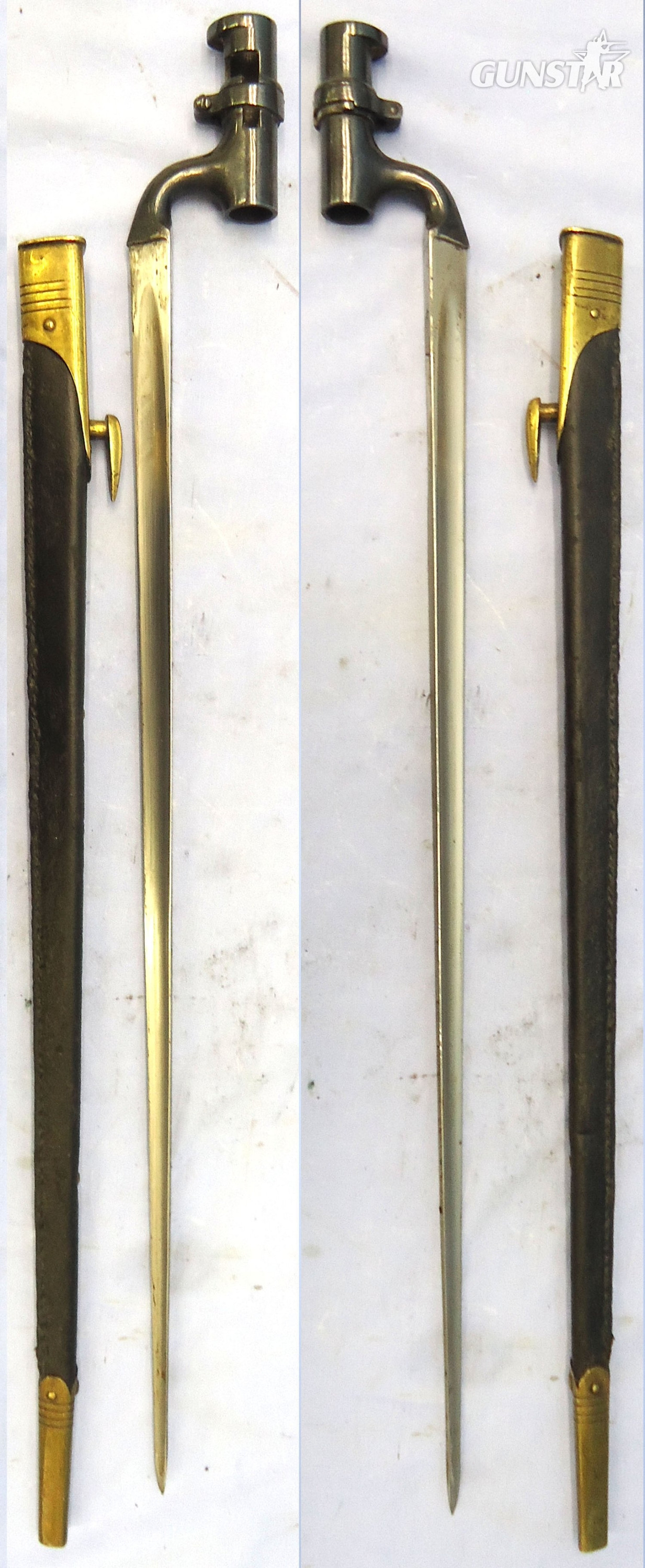 British, 1876 Pattern Martini Henry Rifle Socket Bayonet and Scabbard. BAYO 365 Bayonet