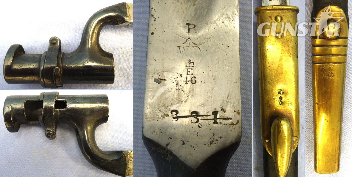  British, 1876 Pattern Martini Henry Rifle Socket Bayonet and Scabbard. BAYO 365 Bayonet