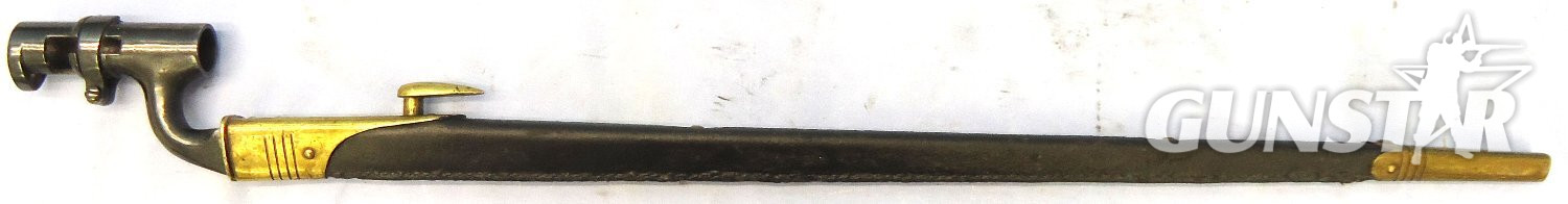 British, 1876 Pattern Martini Henry Rifle Socket Bayonet and Scabbard. BAYO 365 Bayonet - {CATEGORY}