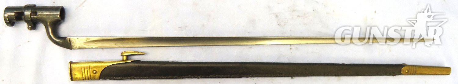 British, 1876 Pattern Martini Henry Rifle Socket Bayonet and Scabbard. BAYO 365 Bayonet 