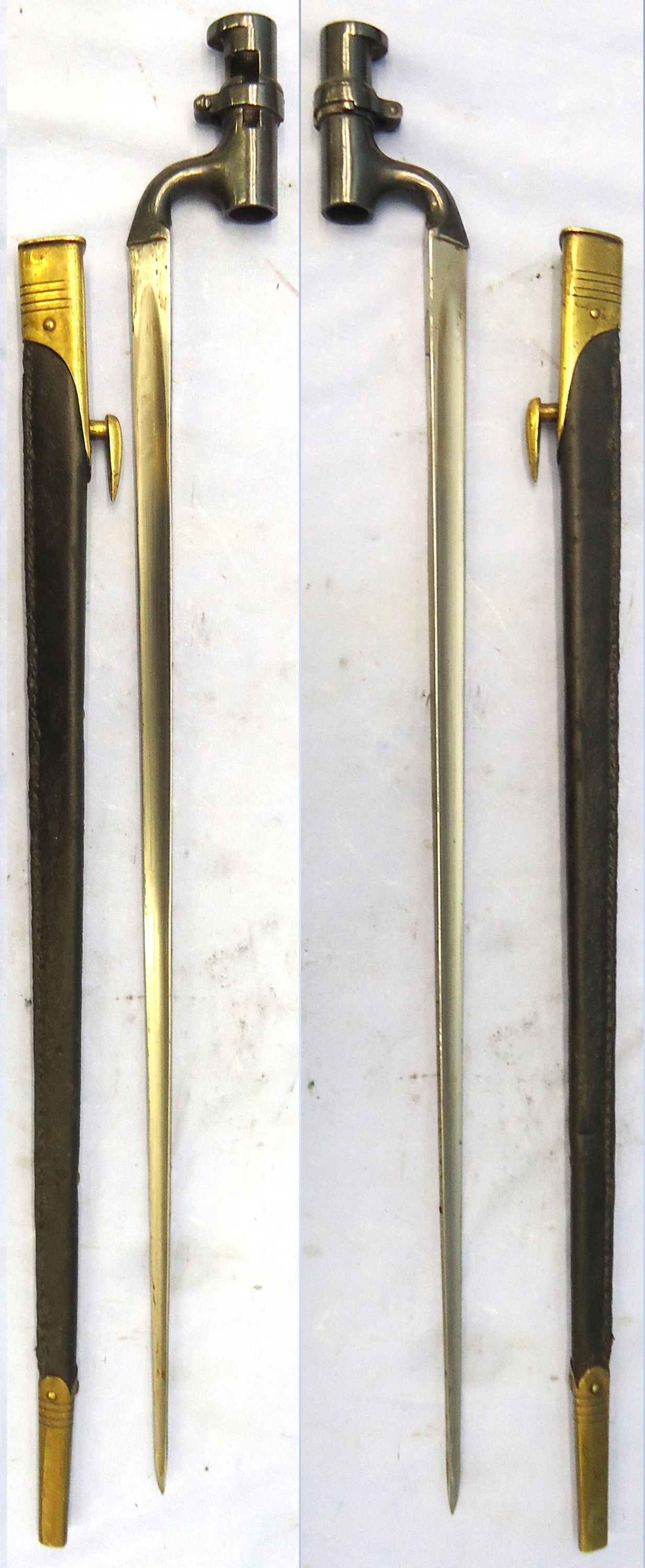 British, 1876 Pattern Martini Henry Rifle Socket Bayonet and Scabbard. BAYO 365 Bayonet