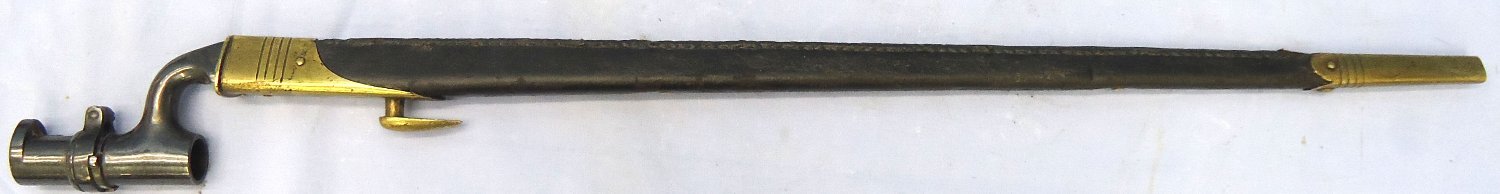 British, 1876 Pattern Martini Henry Rifle Socket Bayonet and Scabbard. BAYO 365 Bayonet - {CATEGORY} in 