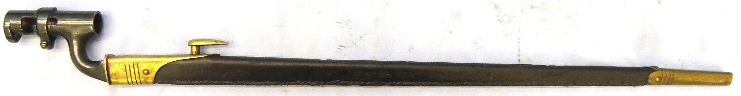 British, 1876 Pattern Martini Henry Rifle Socket Bayonet and Scabbard. BAYO 365 Bayonet - {CATEGORY}