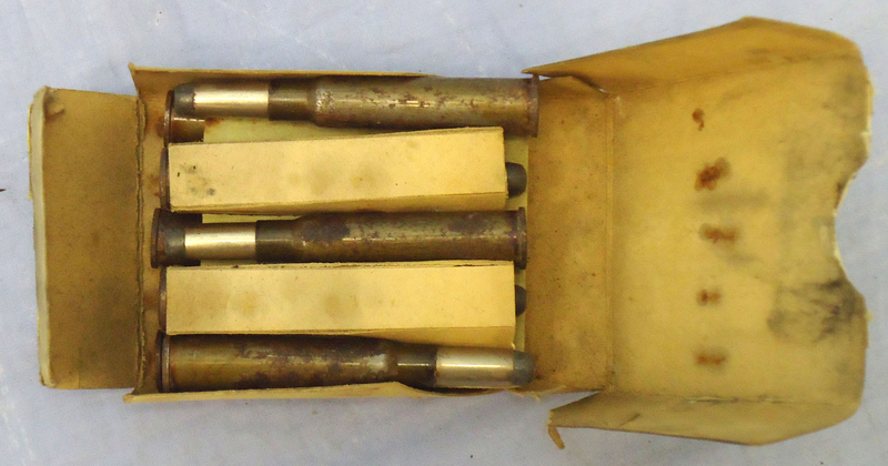 {CATEGORY} - DEACTIVATED INERT. Unfired Pre War 10 Round Pack Of RWS 8x57JR Hunting Ammunition. - O 1844 DEACTIVATED INERT. Unfired Pre War 10 Round Pack Of RWS 8x57JR Hunting Ammunition. - O 1844  Other Ammunition in 