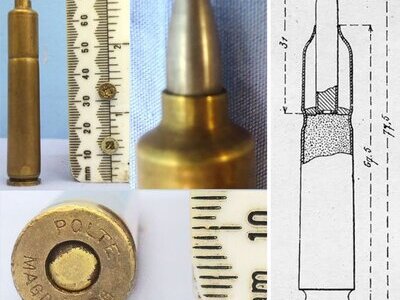 INERT DEACTIVATED. **VERY RARE**. Mexican 5.2mm (5.2x68) Ball Round for the 5.2.mm Montdragon Service Rifle. Sn - 22787:2 INERT DEACTIVATED. **VERY RARE**. Mexican 5.2mm (5.2x68) Ball Round for the 5.2.mm Montdragon Service Rifle. Sn - 22787:2  Other Ammunition