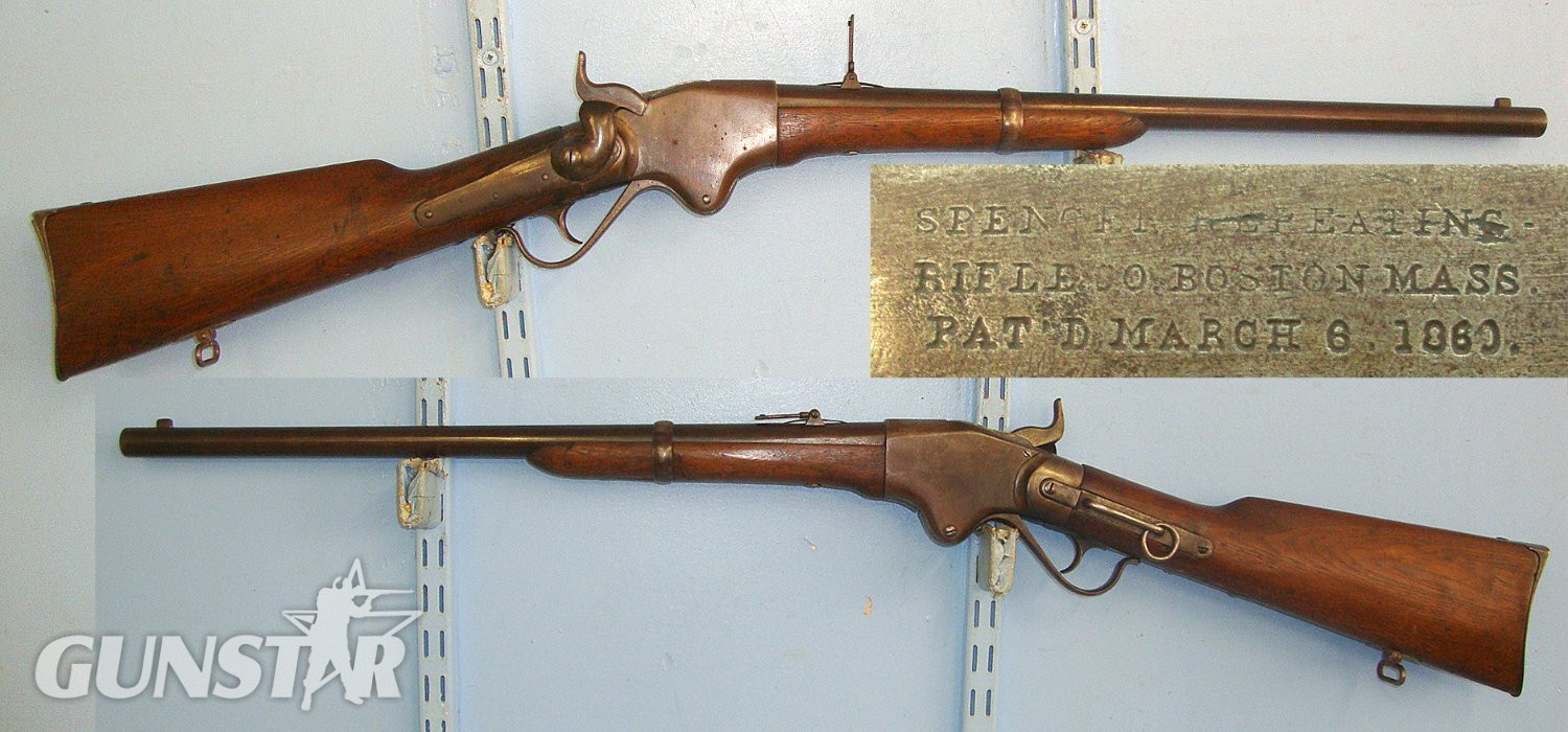 RARE**1863 - 1865 American Civil War U.S Army Model 1860 Spencer Repeating Rifle Company .52 Rim Fire Obsolete Calibre Repeating Rifle / Carbine With 7 Shot Tubular Magazine. Sn 23394 spencer Lever Action Obsolete Rifle