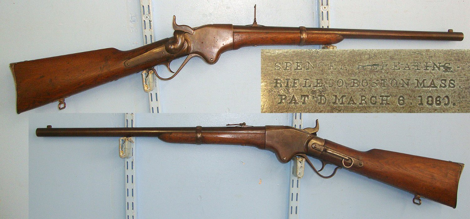 RARE**1863 - 1865 American Civil War U.S Army Model 1860 Spencer Repeating Rifle Company .52 Rim Fire Obsolete Calibre Repeating Rifle / Carbine With 7 Shot Tubular Magazine. Sn 23394 spencer Lever Action Obsolete Rifle